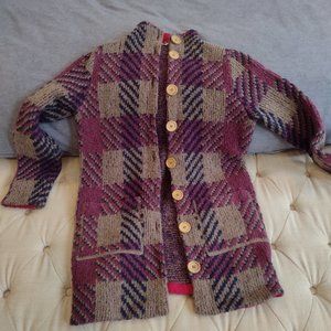 Free People plaid Cardigan sweater
